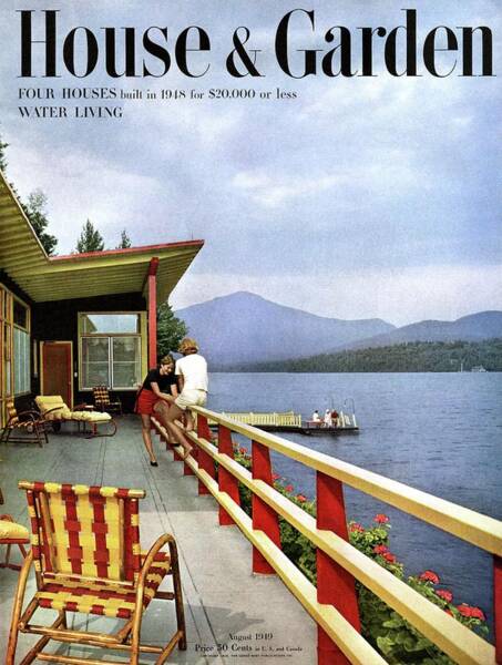 Wall Art - Photograph - House & Garden Cover Of Women Sitting On The Deck by Robert M. Damora