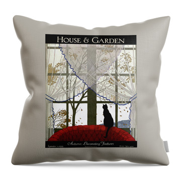 House And Garden Cover Throw Pillow