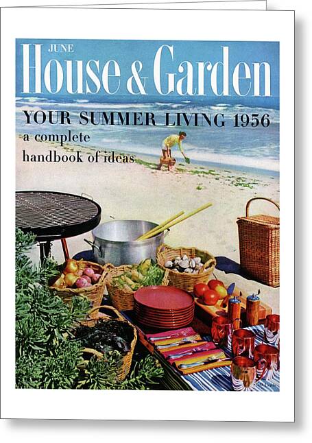 House And Garden Ideas For Summer Issue Cover Greeting Card