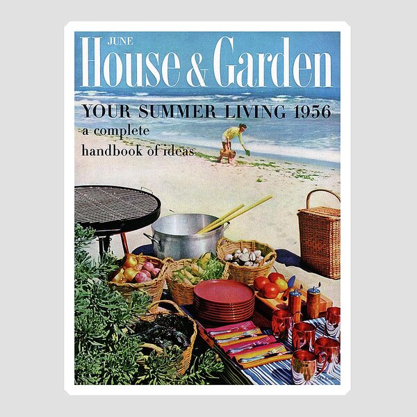 House And Garden Ideas For Summer Issue Cover Sticker