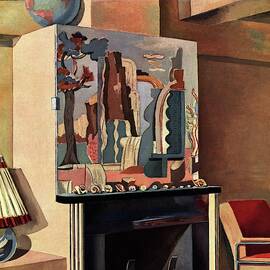 House And Garden Interior Decoration Number Cover by Louis Bouche