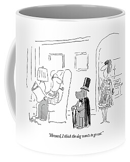 Howard, I Think The Dog Wants To Go Out Coffee Mug