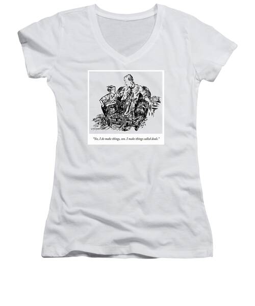 I Make Deals Women's V-Neck