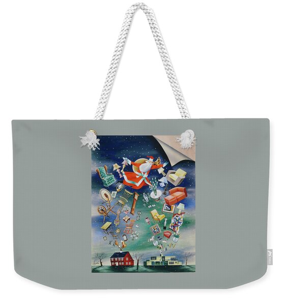 Illustration Of Santa Claus Weekender Tote Bag