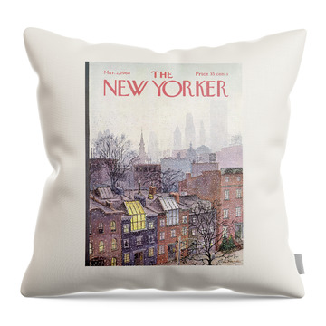 New Yorker March 2, 1968 Throw Pillow