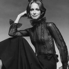 Karen Graham In A Gres Evening Dress by David Bailey