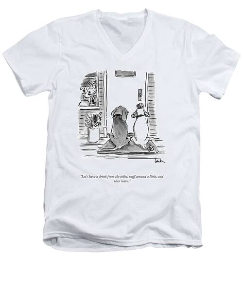 Let's Sniff Around A Little Men's V-Neck T-Shirt