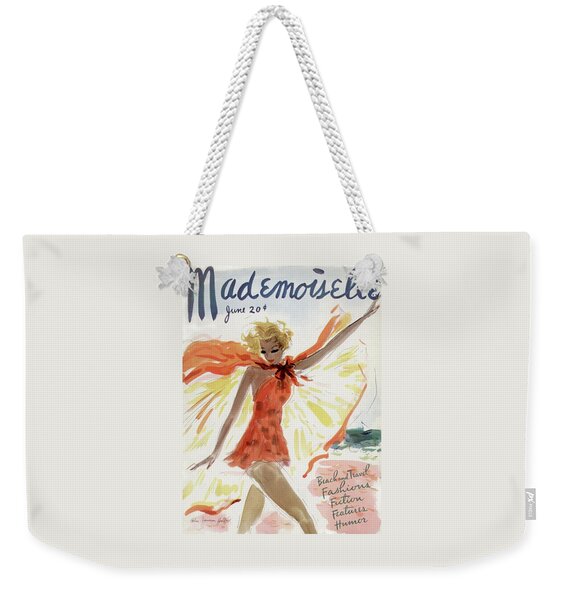 Mademoiselle Cover Featuring A Model At The Beach Weekender Tote Bag
