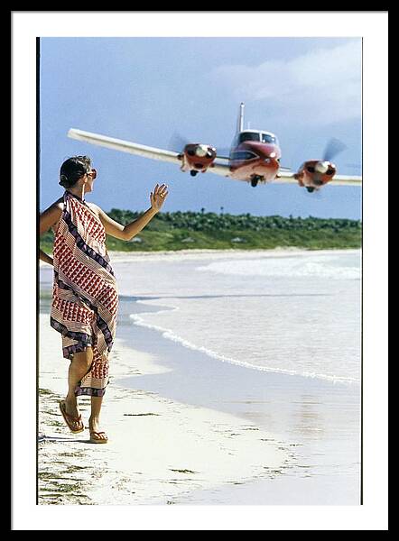 Model Wearing A Lanvin Dress Framed Print