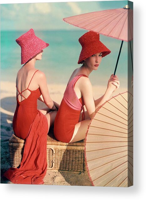 Models At A Beach Acrylic Print