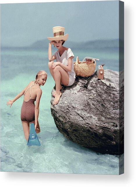 Models At A Beach Acrylic Print