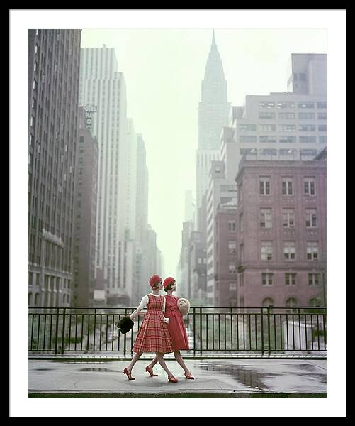 Models In New York City Framed Print