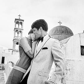 Models Posing At A Monastery by Leonard Nones