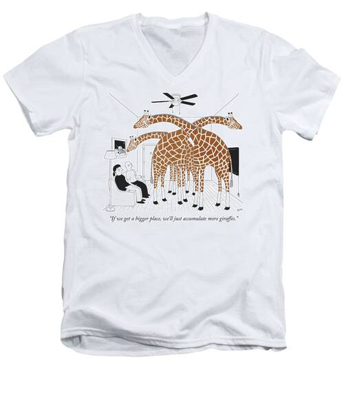 More Giraffes Men's V-Neck T-Shirt