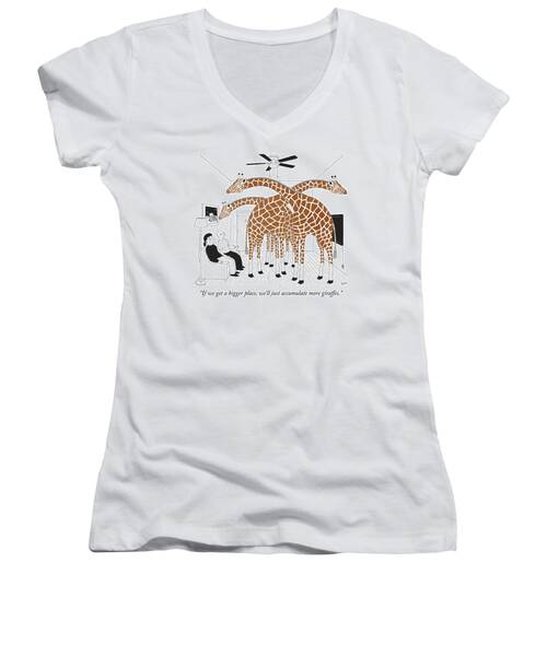 More Giraffes Women's V-Neck