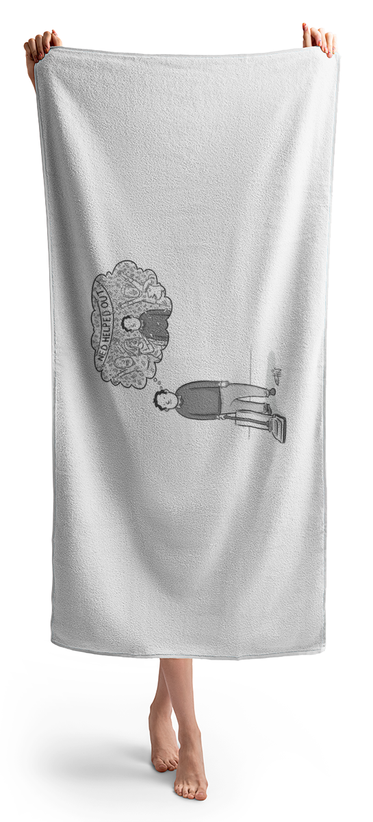 Ned Helped Out Beach Towel