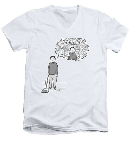 Ned Helped Out Men's V-Neck T-Shirt