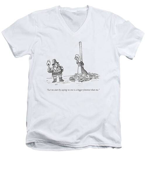 No One Is A Bigger Feminist Men's V-Neck T-Shirt