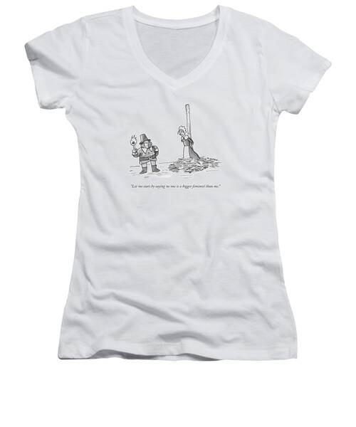 No One Is A Bigger Feminist Women's V-Neck