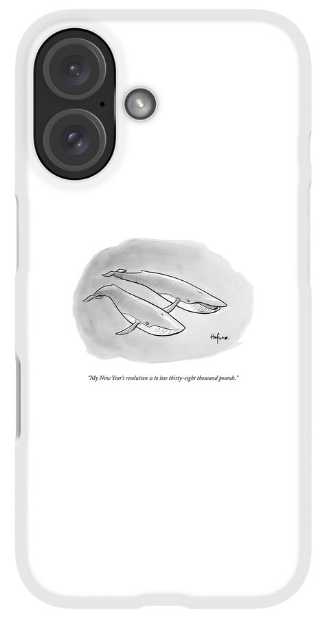 iPhone Case - One Whale Says To Another by Kaamran Hafeez