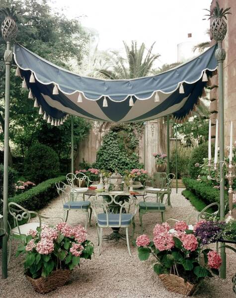 Outdoor Furniture On A Terrace Art Print