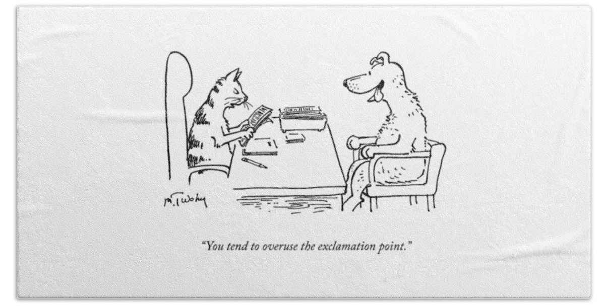 Overuse Of The Exclamation Point Bath Towel