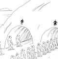 People Are In Line At Two Tunnels Going