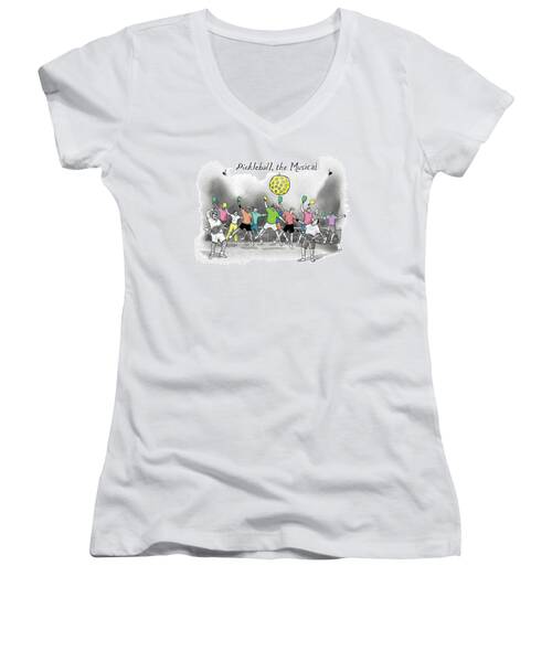 Pickleball, The Musical Women's V-Neck