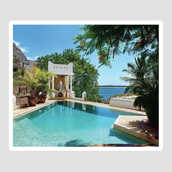 Pool On The Island Of Lamu Sticker