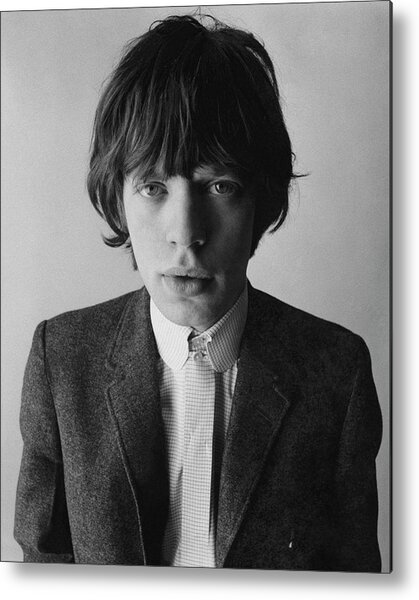 Portrait Of A Young Mick Jagger Metal Print