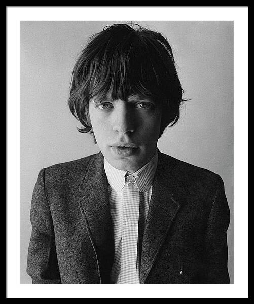 Portrait Of A Young Mick Jagger Framed Print