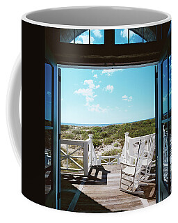 Rocking Chairs On Decking Coffee Mug
