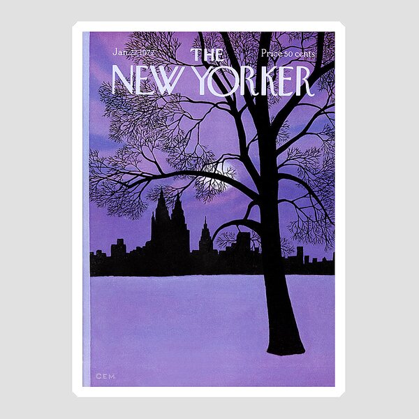 The New Yorker Cover - January 22nd, 1972 Sticker
