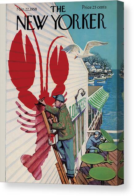 New Yorker March 22, 1958 Canvas Art Print by Arthur Getz