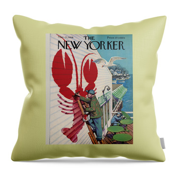 New Yorker March 22, 1958 Throw Pillow