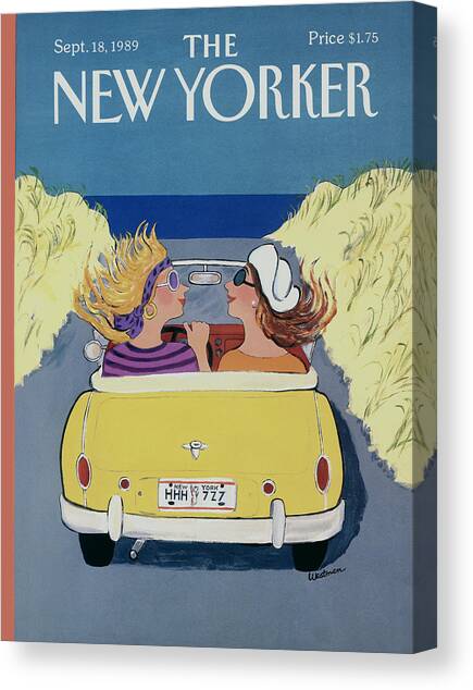 The New Yorker Cover - September 18th, 1989 Canvas Art Print by Barbara Westman
