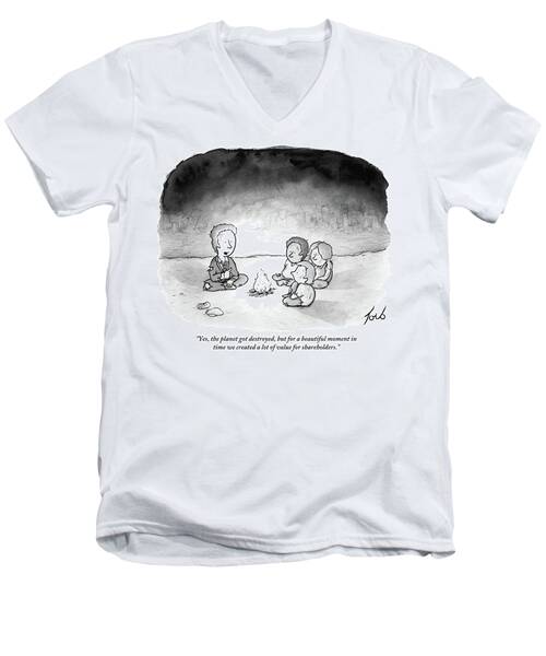 The Planet Got Destroyed Men's V-Neck T-Shirt