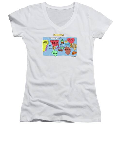 Trumpworld Map Women's V-Neck