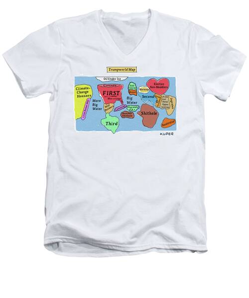 Trumpworld Map Men's V-Neck T-Shirt