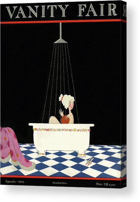 Vanity Fair Cover Featuring A Woman In A Bathtub Acrylic Print