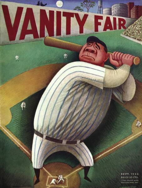 Wall Art - Photograph - Vanity Fair Cover Featuring Babe Ruth by Miguel Covarrubias