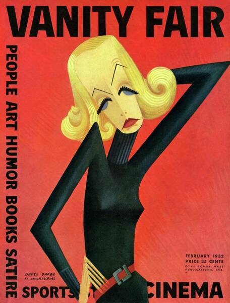 Vanity Fair Cover Featuring Greta Garbo Art Print