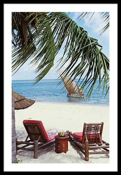 View Of A Secluded Beach In Mozambique Framed Print