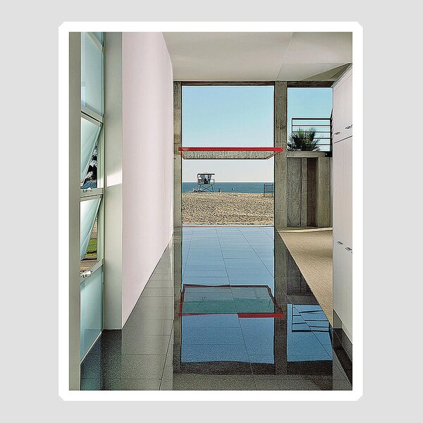 View Of Beach From Lobby Sticker