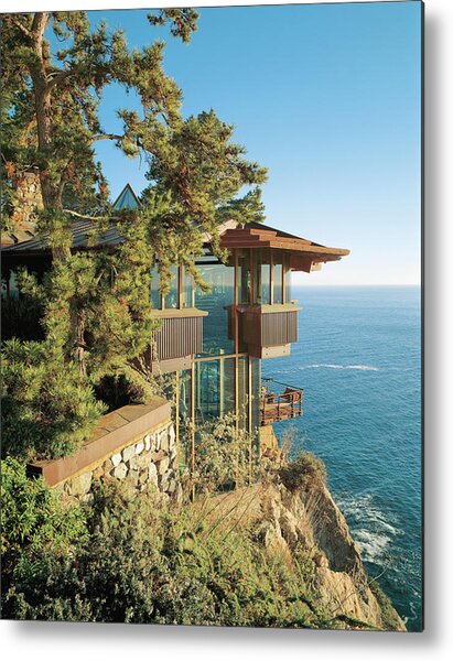 View Of Hotel Near Seaside Metal Print