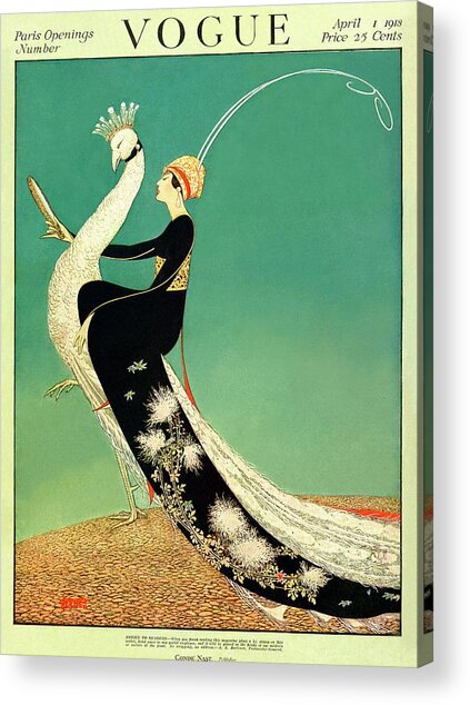 Vogue Cover Featuring A Woman Sitting On A Giant Acrylic Print