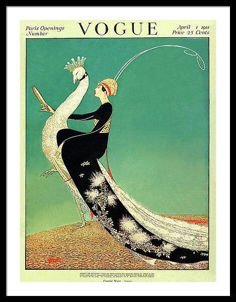 Vogue Cover Featuring A Woman Sitting On A Giant Framed Print