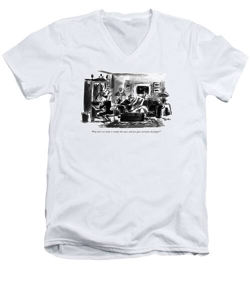 Why Don't We Make It Simple This Year Men's V-Neck T-Shirt