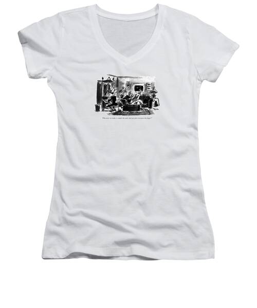 Why Don't We Make It Simple This Year Women's V-Neck
