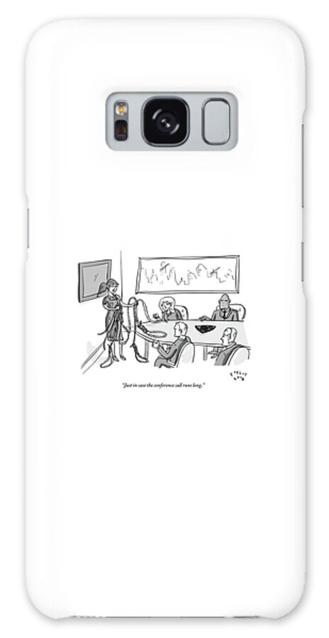 Galaxy Case - Woman Stands At The Front Of A Board Room Holding by Farley Katz